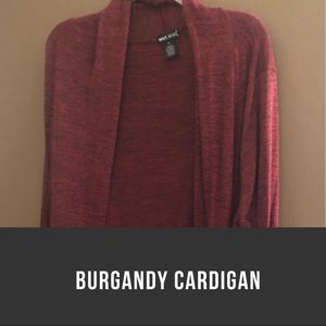 Burgundy thin cardigan